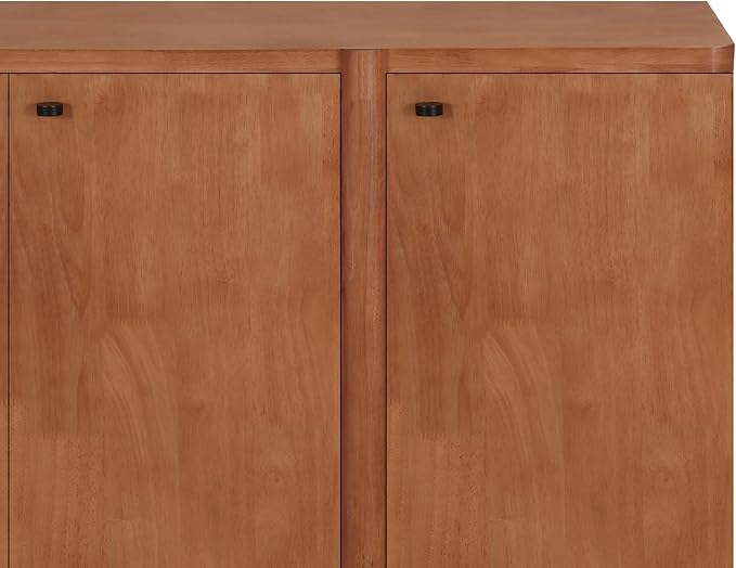 Christopher Knight Home Austen Retro Minimalist Wooden Storage Sideboard, Living Room Cupboard with Shelves, Dining Room/Kitchen Buffet Cabinet, Entryway Display Table, Home Office Credenza, Brown