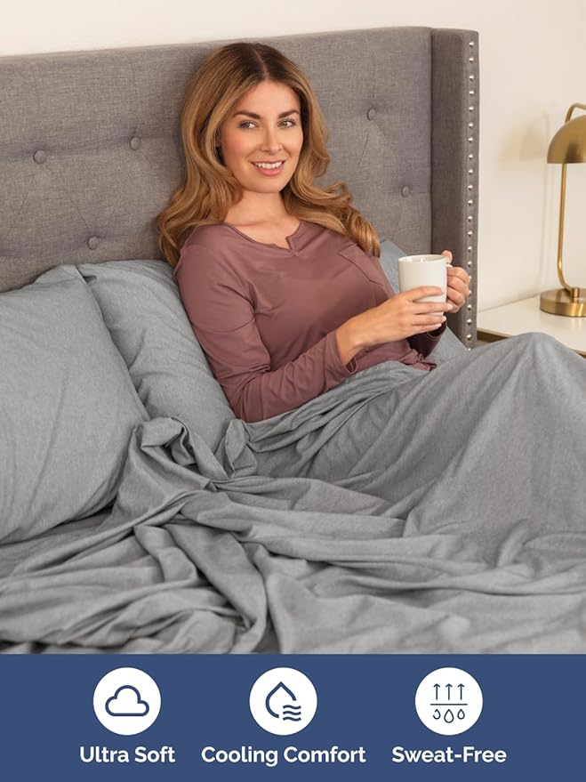 Extra Deep Cal King Sheet Set - 6 Piece Breathable and Cooling Sheets - Hotel Luxury Bedding for Women, Men, Kids & Teens - Easy Secure Fit - Soft & Wrinkle Free - Extra Deep Pockets - Heathered Grey