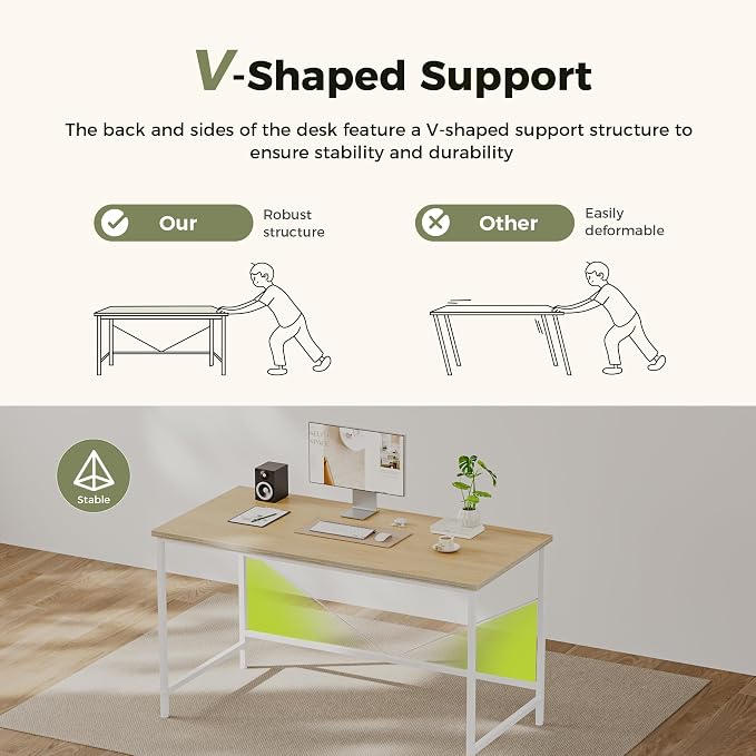 Mericonia 32 inch Computer Desk, Gaming Desk for Small Spaces, Modern Simple Style Table for Home Office, Study Student Writing Table