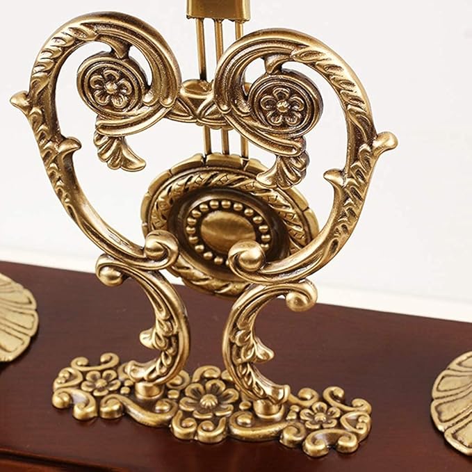 Silent Retro Mantel Clock - Classic Brass Pendulum Desk Clock for Home Decoration, Vintage Table Clock for Living Room, Office, and Bedroom - Elegant Timepiece