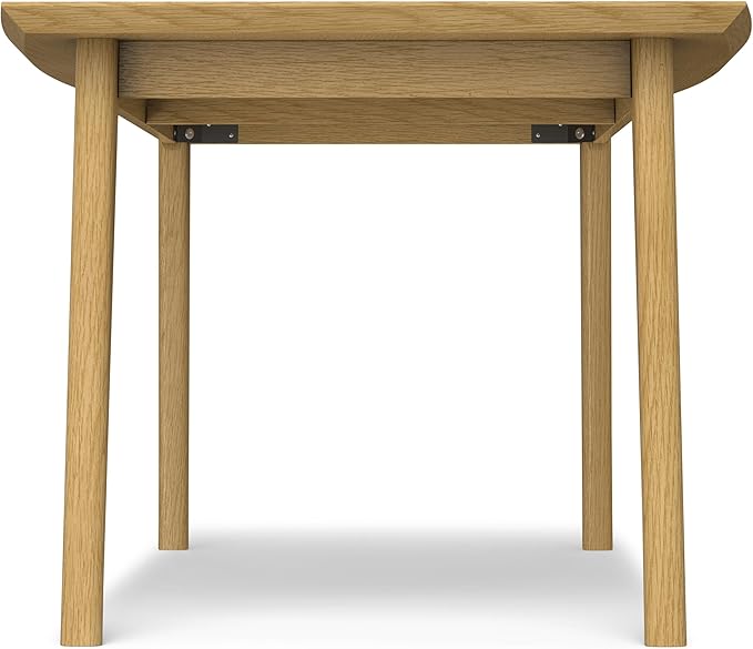 SIMPLIHOME Draper Dining Table - 66 inch Wide Solid Oak Veneer Rectangular Table, Mid-Century Modern Style for Dining Room or Kitchen with Tapered Legs and Spacious Surface, Seats 6