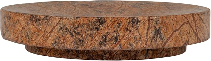 Creative Co-Op Marble Round Soapdish, Brown