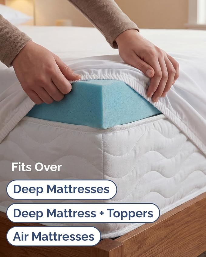 Extra Deep Twin XL Sheet Set - 4 Piece College Dorm Bed Sheets Set with Extra Deep Pockets - Ultra-Soft, Comfy & Breathable Bedding for Women, Men, Kids & Teens - Wrinkle Free & Fade Resistant - White