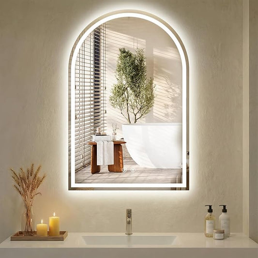 NEWBULIG Wall Mirror, Bathroom Mirror for Over Sink, Matte Metal Framed Vanity Mirror, Wall Decor for Bedroom, Tempered Glass