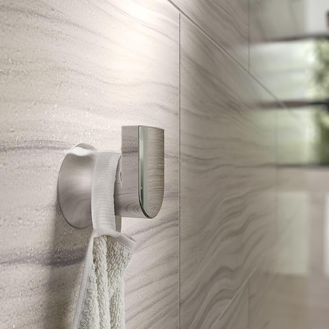 Moen Genta LX Chrome Modern Single Robe or Towel Hanger for Kitchen or Bathroom, BH3803CH