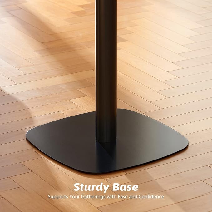 VONLUCE 32" Tulip Table,Kitchen Dining Table for 2 to 4 Person,Modern Dining Table with MDF Table Top & Pedestal Base for Dining Room, Living Room Black