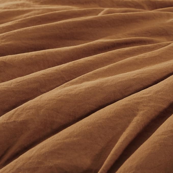 WRENSONGE Twin XL Comforter Set- 5 Pieces Terracotta Bed in a Bag, All Season Twin XL Bedding Sets with 1 Fitted Sheet, 1 Flat Sheet, 1 Pillow Sham and 1 Pillowcase