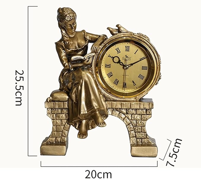 Desk Clock Desk Clock Living Room Home Desk Clock Desk Clock Clock Ornaments Alarm Clock Desktop Bedroom Beauty Desk Clock Suitable Home Bedroom Decor (Color : E)