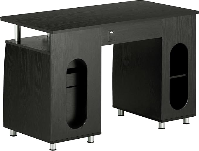 Techni Mobili 48'' W Computer Desk with File Cabinet and Drawers, Storage Cabinet with Removable Shelf and Ventilation for CPU, Home Office Desk or Computer Workstation with Keyboard Tray, Espresso