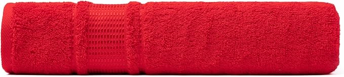 Melissa Linen, Soft Washcloths Set of 4 100% Turkish Cotton Small Hand Towels for Bathroom, Face, Kitchen and Body, 12" x 12" Quick Dry, Absorbent Wash Cloths - Red Washcloths