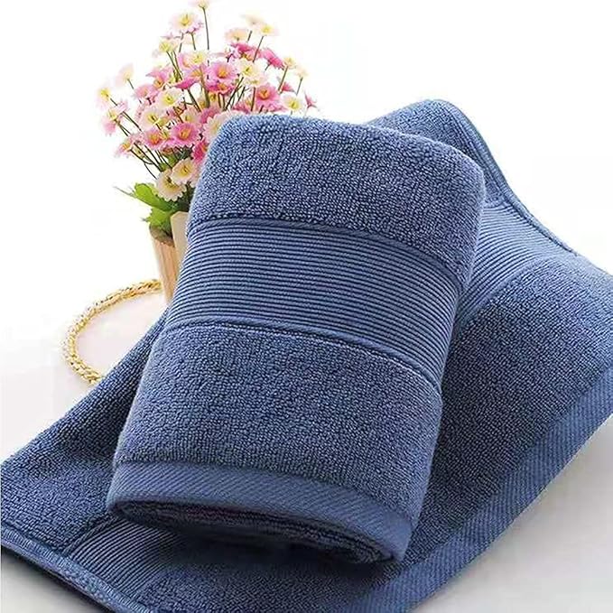 RUIBOLU Hand Towels for Bathroom - Cotton Ultra Soft Highly Absorbent Hand Towel 2 Set, Size 14" x 30" Home Bathroom Hand Towels for Bath, Hand, Face,
