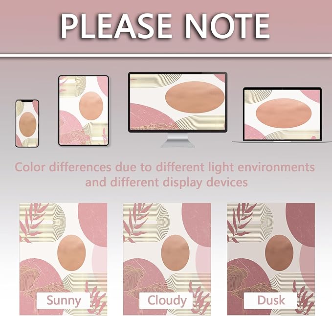 Blush Pink Shower Curtain Light Pink and White Shower Curtains for Bathroom Decor Abstract MCM Bath Curtain Set, Waterproof Fabric with Hooks 60 x 72 Inch