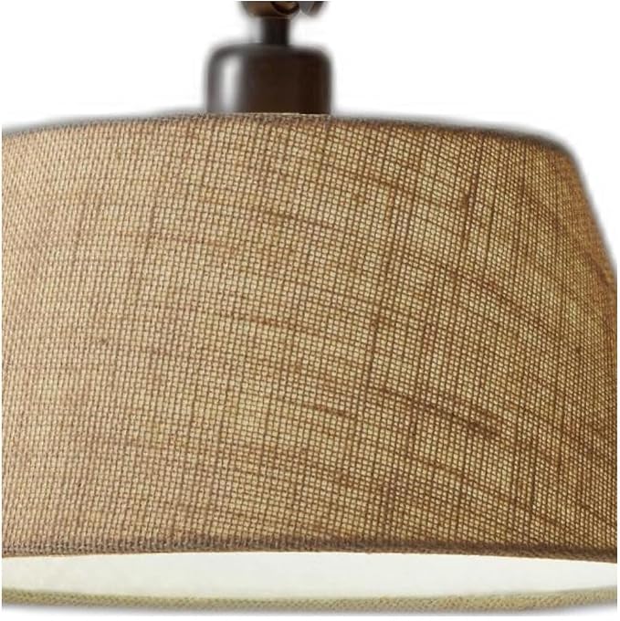 HomeRoots Dark Bronze Metal Swing Arm Adjustable Table Lamp