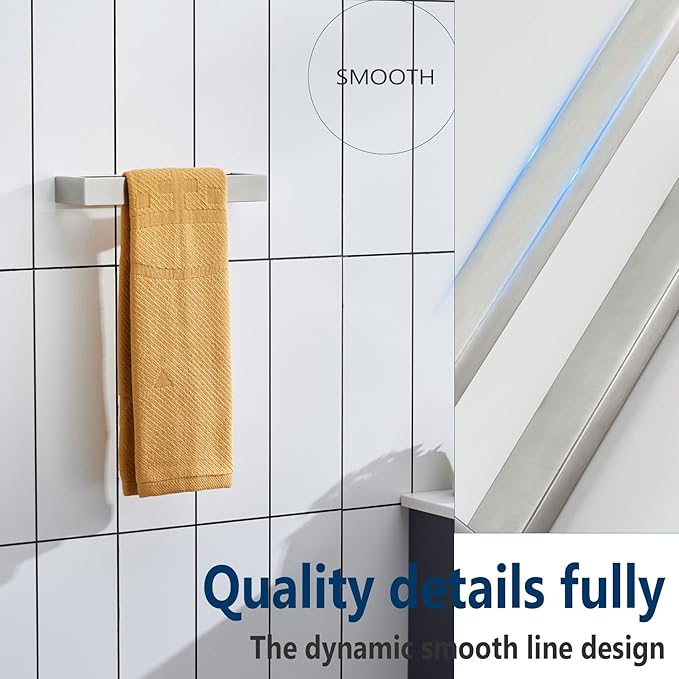 KOKOSIRI Towel Ring Brushed Nickel Hand Towel Hanger Holder 9-Inch Kitchen Rack Stainless Steel for Bathroom Hardware Wall Mount, 2 Pack B4008BR-L9-P2