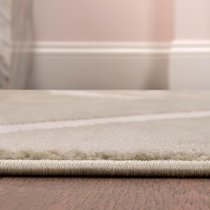 JONATHAN Y Sun Two-Tone High-Low Indoor Area Rug 3X5 Beige/Cream, Aelius MidCentury Scandinavian Abstract for Living Room, Bedroom, Kitchen, Easy-Cleaning, Pet-Friendly, Non-Shedding SND101A-3