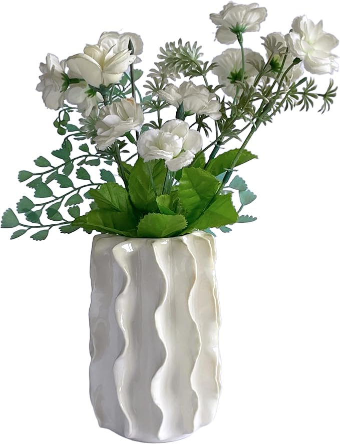 SEINHIJO Ceramic Flower Vase Ocean Figurine Decor Modern Sculpture Statue Home Gifts Tabletop Arts Crafts 5.1inch