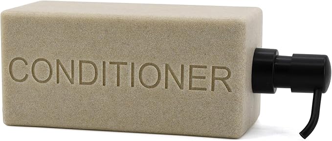 Rectangular Resin Dispenser Premium Bathroom Shampoo Conditioner Body Wash Bottle Modern Refillable Pump Design