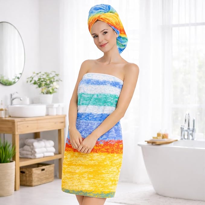 SEMAXE 12-Piece Family Bathroom Towel Set - 100% Cotton, 4 Bath Towels, 4 Hand Towels, 4 Washcloths, Ultra-Soft and Super Absorbent, Lighter Weight