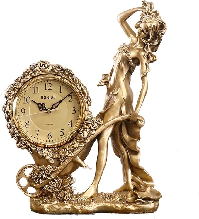 Desk Clock Desk Clock Living Room Home Desk Clock Desk Clock Clock Ornaments Alarm Clock Desktop Bedroom Beauty Desk Clock Suitable Home Bedroom Decor (Color : D)
