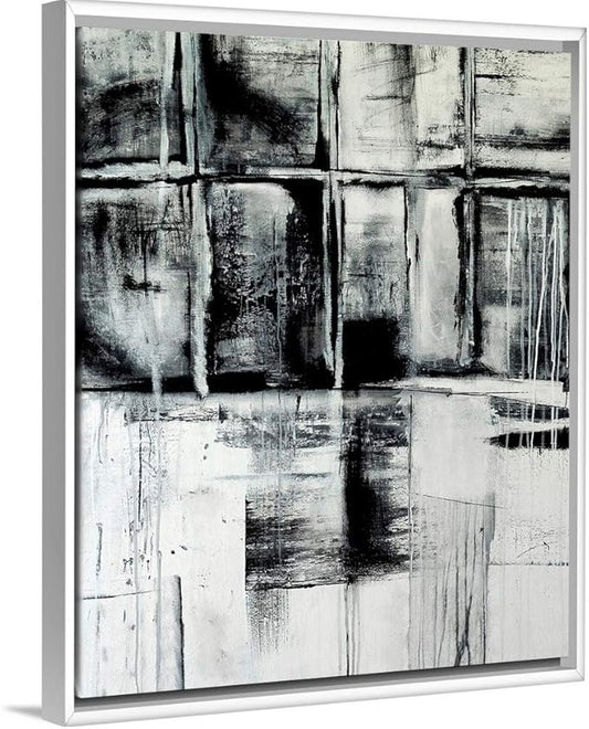 CANVAS ON DEMAND Looking Through Canvas Wall Art Print by Erin Ashley, Contemporary, Abstract, Modern, Home Decor, Black and White Artwork,24" x30in