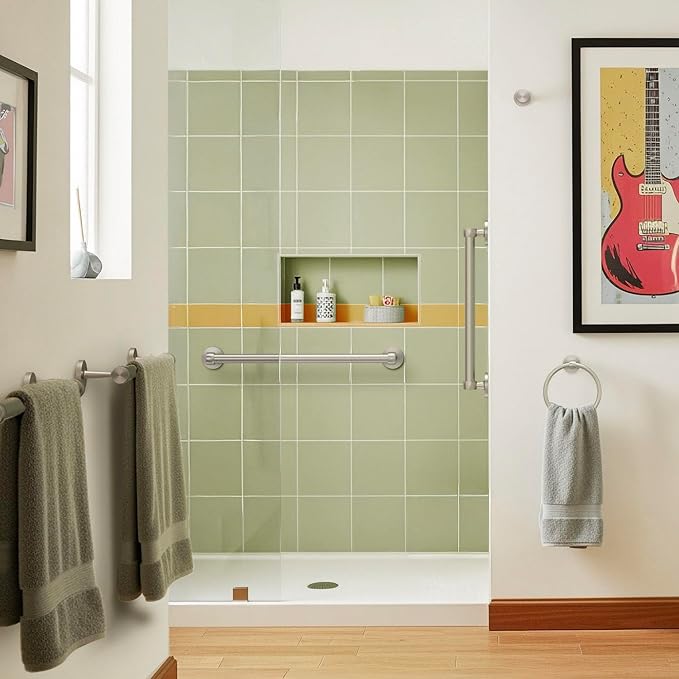 Gatco Bath Towel Hook | Retro–Modern Wall Hook for Robes, Towels, and Clothes | Gibson 5215SN, Satin Nickel
