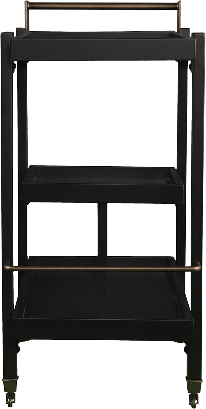 Holly & Martin Zhori Midcentury Modern Bar Cart, Black