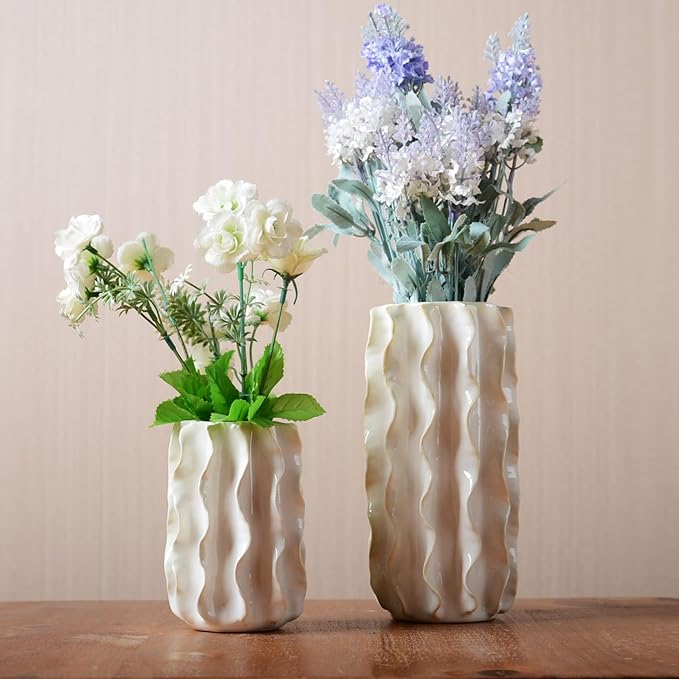 SEINHIJO Ceramic Flower Vase Ocean Figurine Decor Modern Sculpture Statue Home Gifts Tabletop Arts Crafts 5.1inch