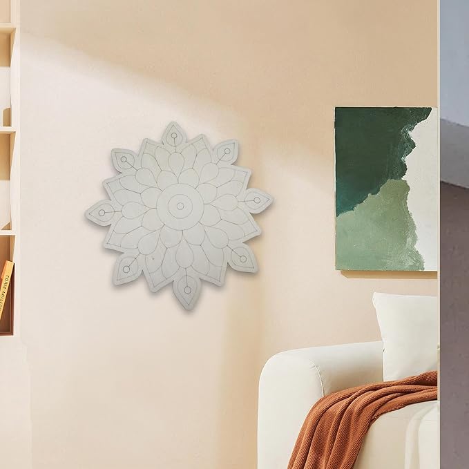 HouseVibe Geometry Wood Wall Art Ornament Bohemian Sculpture Decoration for Bathroom Bedroom Entryway Hallway Dining Room- Style a