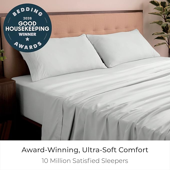 Mellanni King Sheets Set - 4 PC Iconic Collection Bedding - Hotel Luxury, Extra Soft, Cooling Bed Sheets - Wrinkle, Fade, Stain Resistant (King, Ivory)