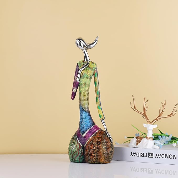 SHENGTIAN Yoga Statues Figurines for Home, Colorful Abstract Women Figurines, Minimalist Abstract Art Woman Statues, Modern Living Room Room Porch Centerpieces Bookcase Entryways Desktop Decor Crafts