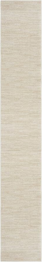 Nourison Home Nourison Essentials Ivory Beige 2'2" x 20' Area Rug - Easy Clean, Non Shedding, Bed Room, Living Room, Dining Room, Kitchen (20' Runner)