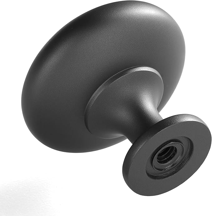 Lardmon 10 Pack Dark Gunmetal Gray Round Cabinet Knobs 1.2 Inch(30.5mm) Dia. Drawer Knobs Modern Single Hole Cabinet Pulls Solid Kitchen Knobs Cabinet Handles Heavy Duty Kitchen Hardware for Dresser