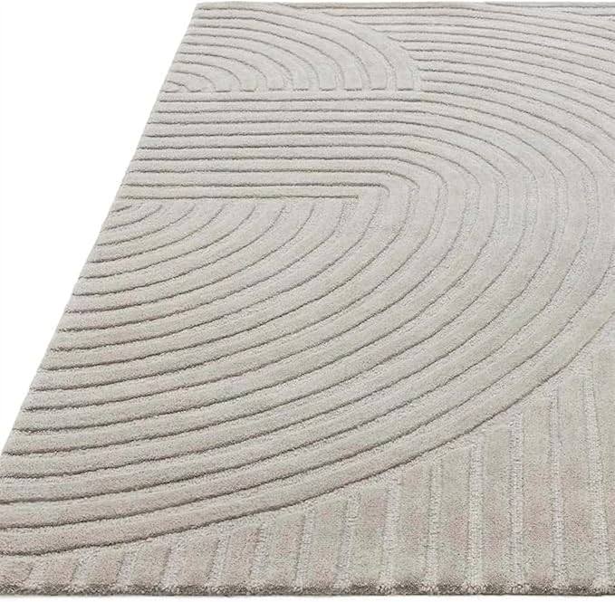 Hand Tufted Area Rug – Premium Soft Modern Carpet for Living Room, Bedroom & Home Trendy Modern Home Rug 5' x 7' (Rectangular) Ivory