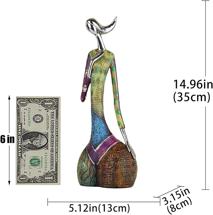 SHENGTIAN Yoga Statues Figurines for Home, Colorful Abstract Women Figurines, Minimalist Abstract Art Woman Statues, Modern Living Room Room Porch Centerpieces Bookcase Entryways Desktop Decor Crafts