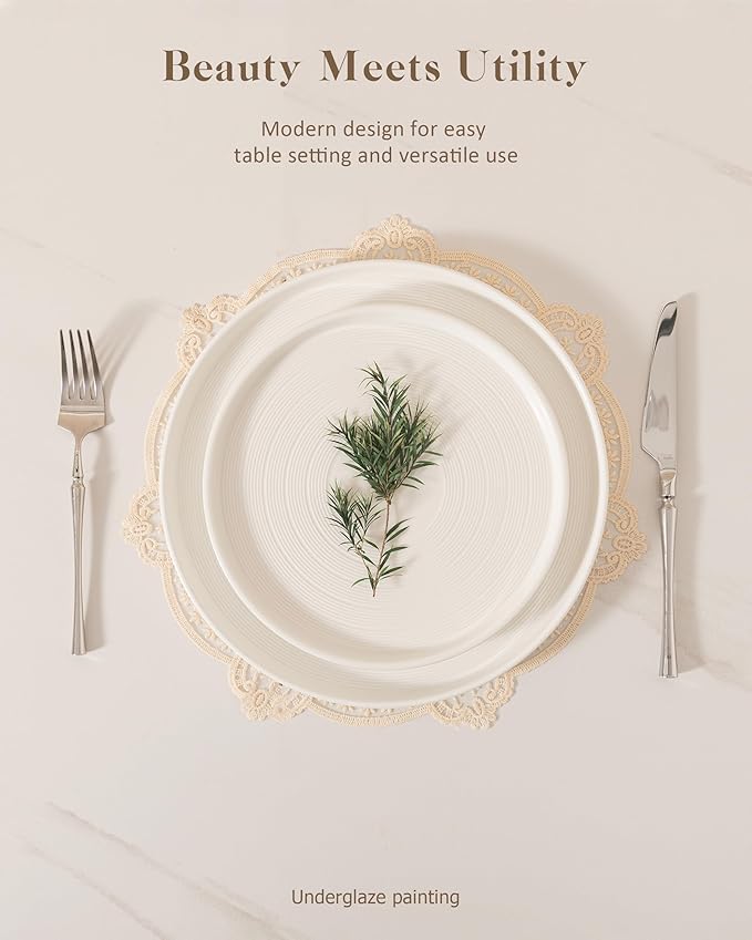 Dinnerware sets plates and bowls sets modern plates,Ceramic Dinnerware Sets,12 Pieces Porcelain Lightweight Plates,Scratch Resistant Dish Set (style - 10, 4 - Set (12pcs))
