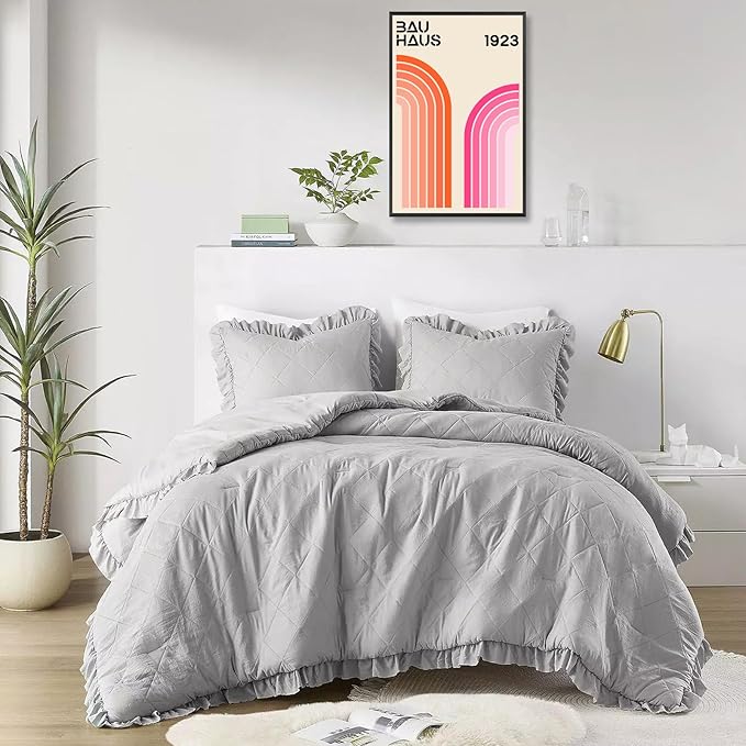Bau Haus 1923 Retro Geometric Framed Poster Bold Orange And Pink Curved Arcs Canvas Wall Art Minimalist Typography Prints Painting For Home Bedroom Dorm Wall Decor 16x24in Framed