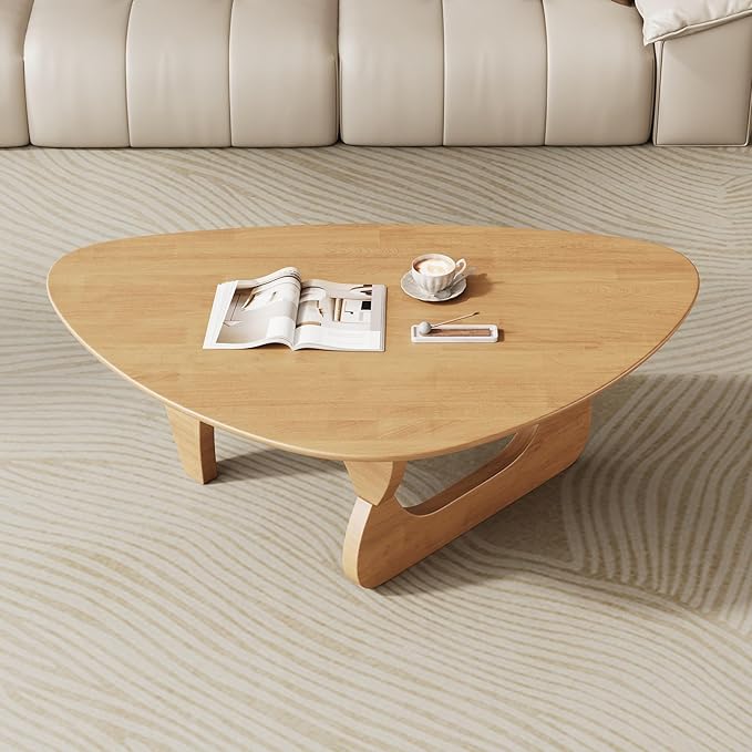 Mid Century Modern Coffee Table - Wooden Coffee Table for Living Room,Center Table Suitable for Bedroom Living Room Reception Office Tables (Wood, Large 45 * 29 * 16in)