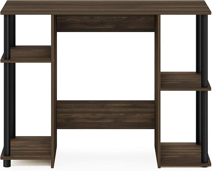 Furinno Jaya Computer Study Desk, Columbia Walnut/Black