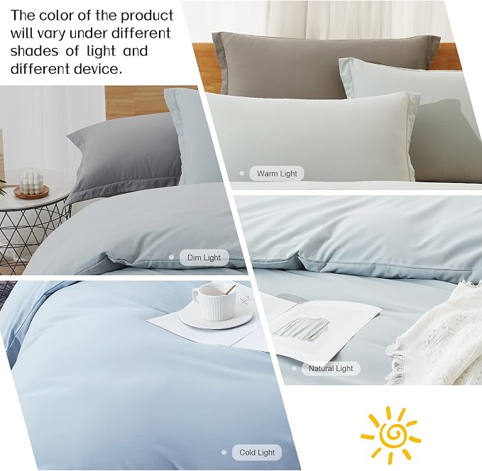 Dreaming Wapiti Duvet Cover King,Washed Microfiber Cornflower Blue King Size Duvet Cover Set,Solid Color - Soft and Breathable with Zipper Closure & Corner Ties (Cornflower Blue, King)