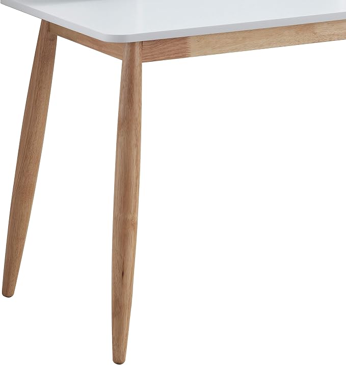 Roskilde Storage Wood Office Desk, White