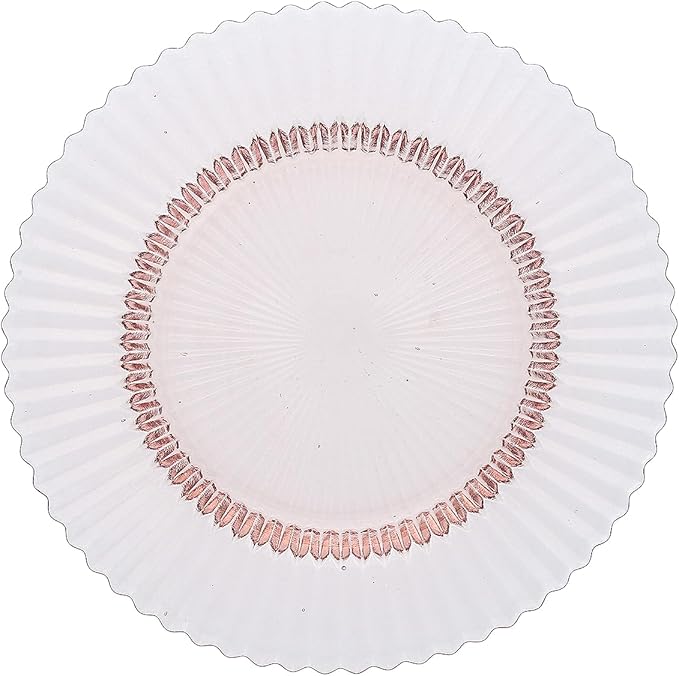 Fortessa Archie Glass 12 Piece Dinnerware Set, Service for 4, Pink