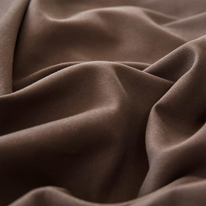 Pureant Brown Comforter Sets Full Solid Mocha Coffee Bedding Comforters Cotton Men Plain Dark Color Quilts Adults Chocolate Brownness Blankets Vintage Chestnut Comforters Teens Brown Dorm Bedding Soft