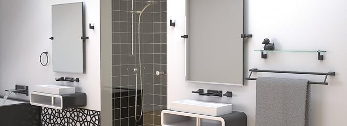 Gatco 4715MX Bleu, Robe Hook In Matte Black / Single Wall Mounted 2.25" H Robe, Towel Hook For Bathroom