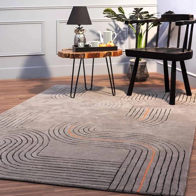Hand Tufted Area Rug – Premium Soft Modern Carpet for Living Room, Bedroom & Home Trendy Modern Home Rug 6'7" x 8'7" (Rectangular) Green
