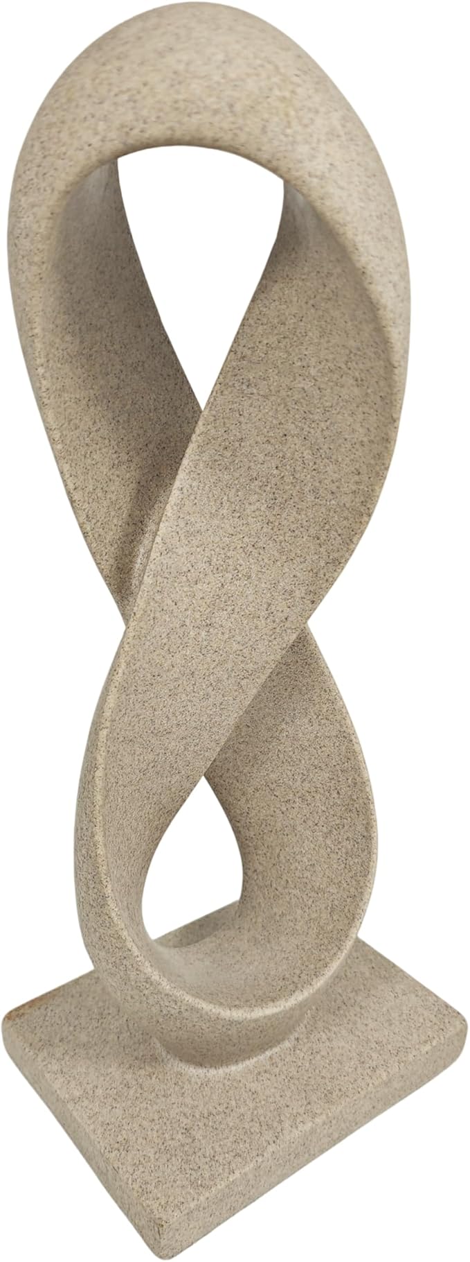 SIMON'S SHOP Modern Minimalist Abstract Sculpture, 14.5'' Tall Figure Eight Infinity Statue, Resin Hand Crafted Accent Décor for Home Office Tabletop Shelf Mantel