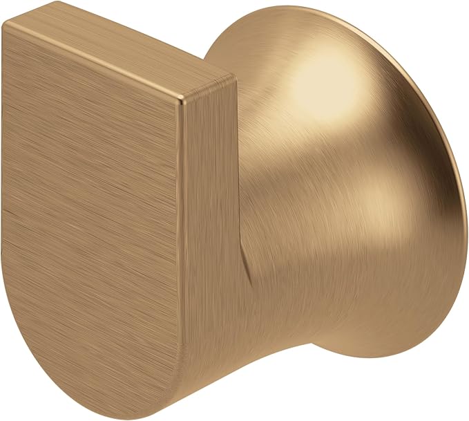 Moen Genta LX Bronzed Gold Modern Single Robe or Towel Hanger for Kitchen or Bathroom, BH3803BZG