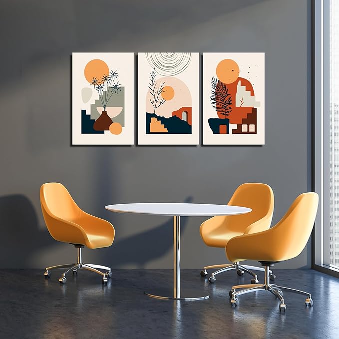 ZHAOSHOP Boho Wall Decor Living Room Modern Prints Wall Art for Bedroom 3 Piece Canvas Wall Art for Dining Room Size 16 x 24 Inch