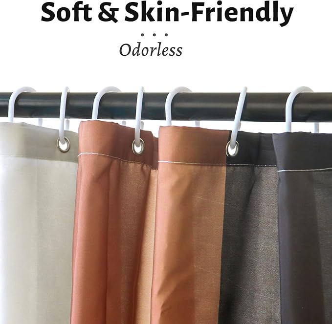 Mid Century Modern Shower Curtain, Boho Brown Abstract Arch Geometric Machine Washable Waterproof Stall for Bathroom Bathtub with Hooks 60Wx72H