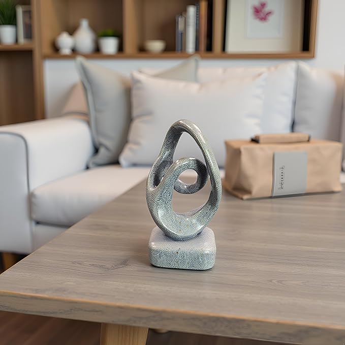 Abstract Modern Ribbon Decorative Sculpture, Knot Sculptures,Home Decor,Coffee Table Statues,Dining Living Room Desk Decor,Shelf Decoration (Marble Color-B)