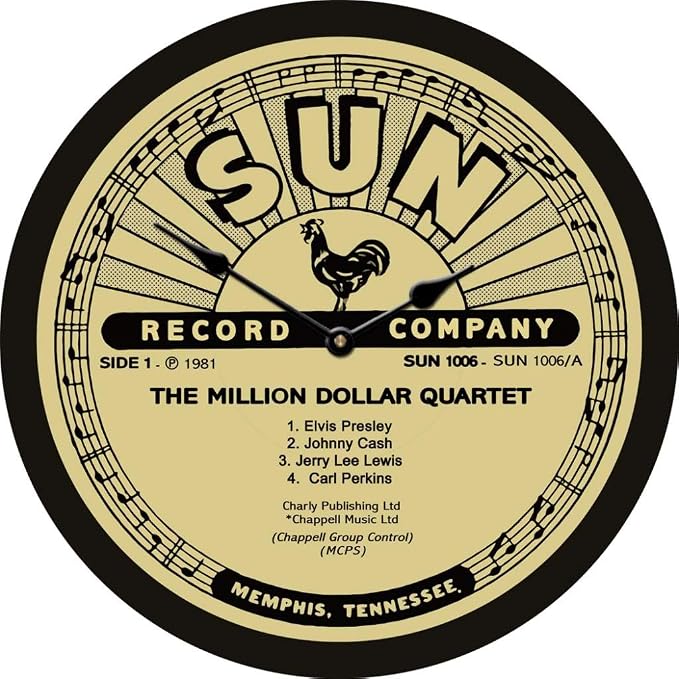 Sun Record Rooster Wall Clock | Ultra Quiet Quartz Mechanism | Hand Made in USA Beautiful Crisp Lasting Color | Comes in 8 Sizes | 15-Inch